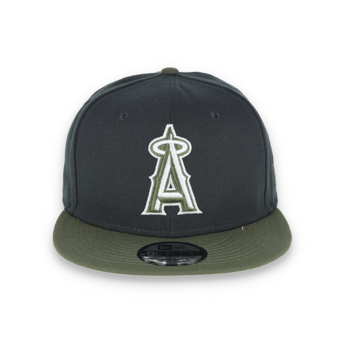 New Era Los Angeles Angels 2-Tone Color Pack Snapback Hat - Grey/Olive product image 2, provided for visual reference and