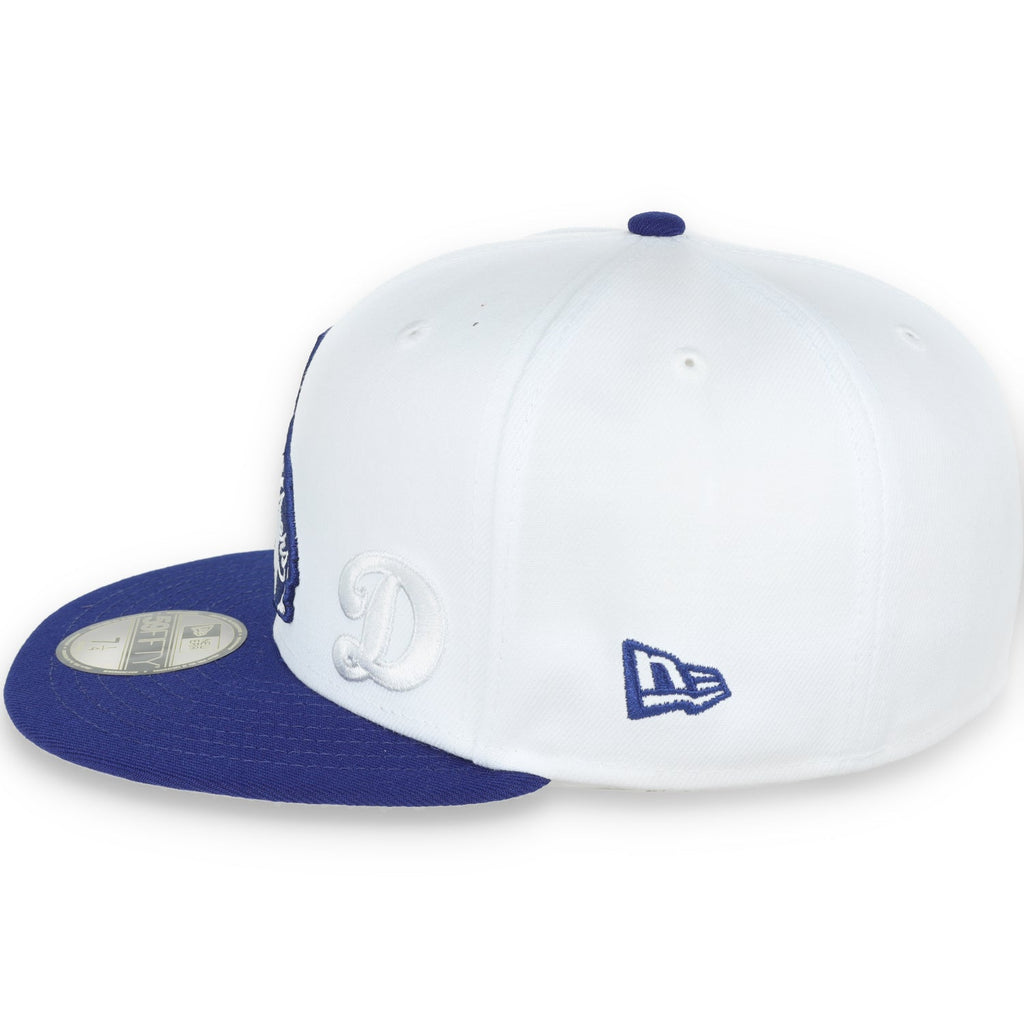 New Era Los Angeles Dodgers State View E1 59FIFTY-White/Blue product image 4, provided for visual reference and product