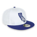 New Era Los Angeles Dodgers State View E1 59FIFTY-White/Blue product image 1, provided for visual reference and product