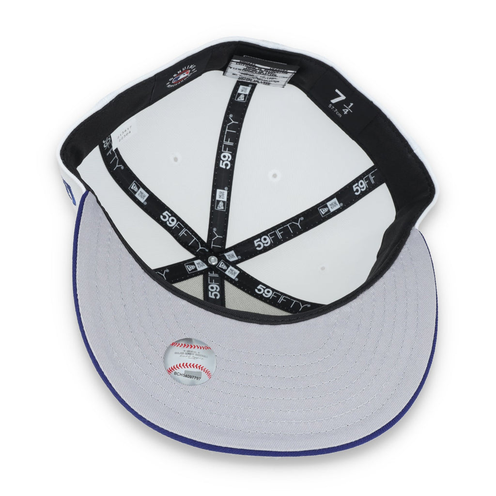 New Era Los Angeles Dodgers State View E1 59FIFTY-White/Blue product image 7, provided for visual reference and product