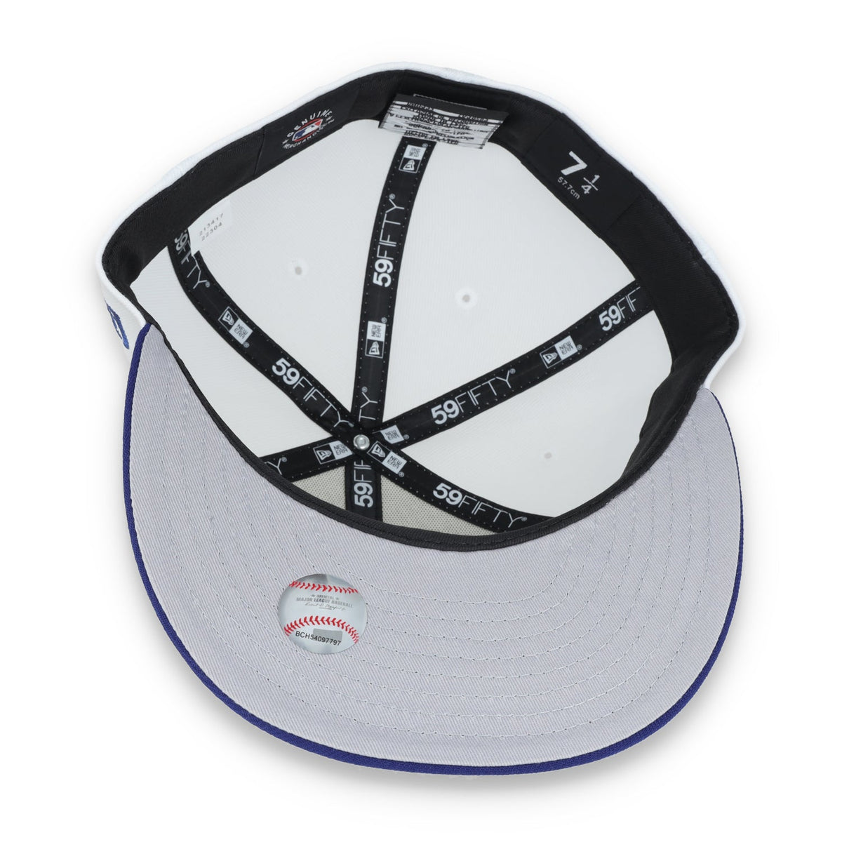 New Era Los Angeles Dodgers State View E1 59FIFTY-White/Blue product image 7, provided for visual reference and product