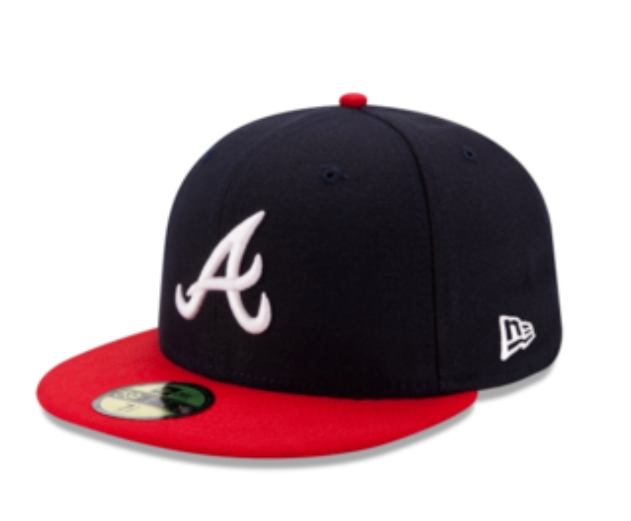 Atlanta Braves New Era Home Authentic Collection 59Fifty Fitted-On-Field Collection -Blue/Red product image 1, provided for