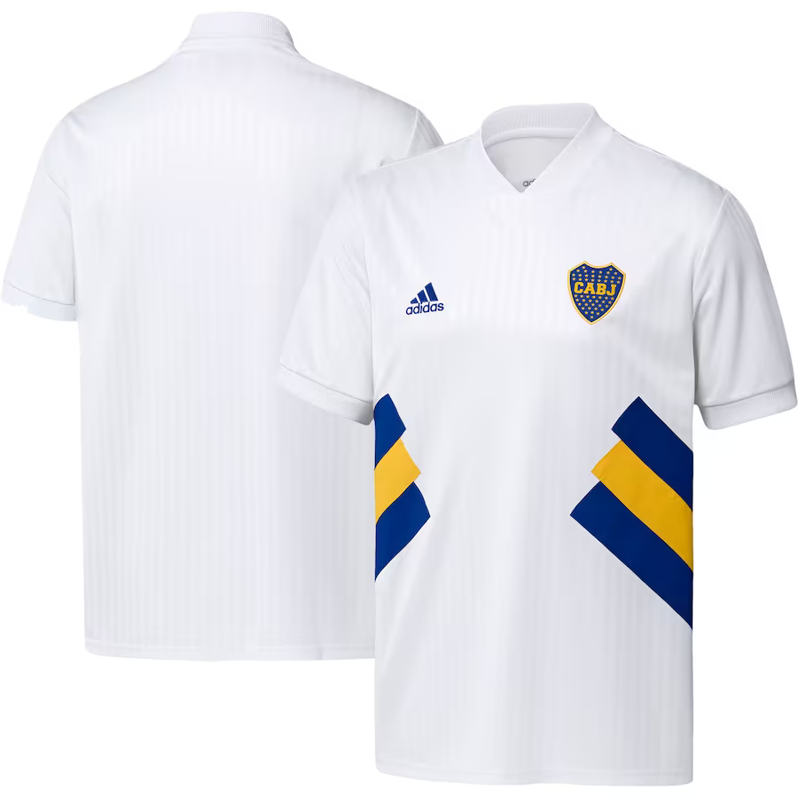 Boca Juniors adidas Football Icon Jersey - White product image 3, provided for visual reference and product detail review