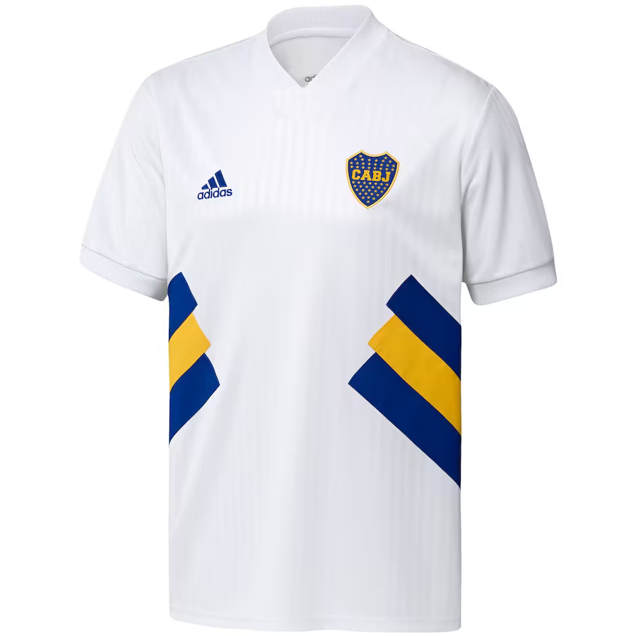 Boca Juniors adidas Football Icon Jersey - White product image 1, provided for visual reference and product detail review