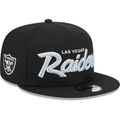 New Era Youth Las Vegas Raiders Script 9FIFTY Snapback Hat - Black product image 1, provided for visual reference and