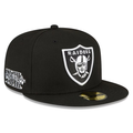 New Era Las Vegas Raiders Black & White Superbowl Xviii Side Patch 59Fifty Fitted product image 1, provided for visual