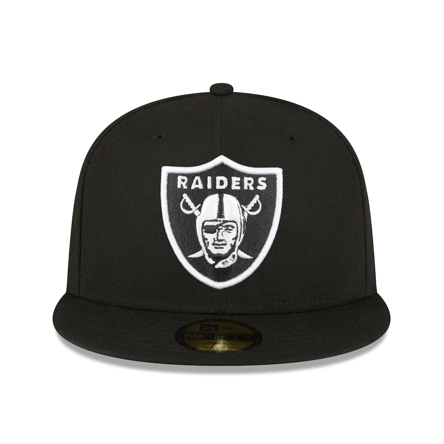 New Era Las Vegas Raiders Black & White Superbowl Xviii Side Patch 59Fifty Fitted product image 2, provided for visual