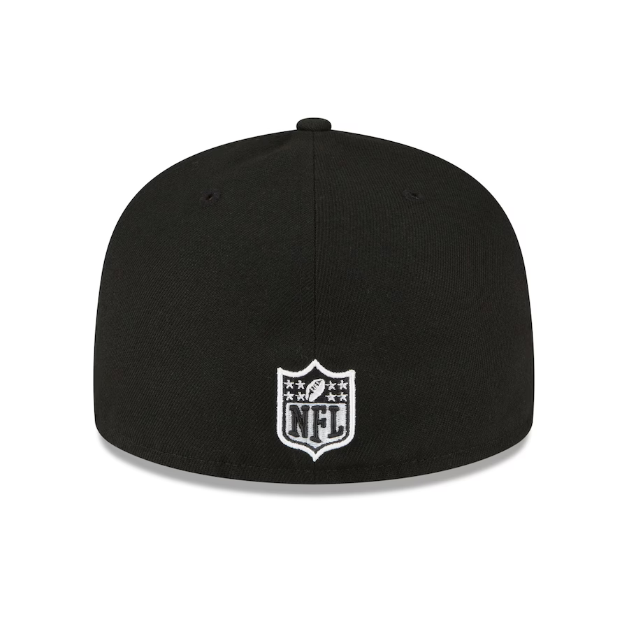 New Era Las Vegas Raiders Black & White Superbowl Xviii Side Patch 59Fifty Fitted product image 4, provided for visual
