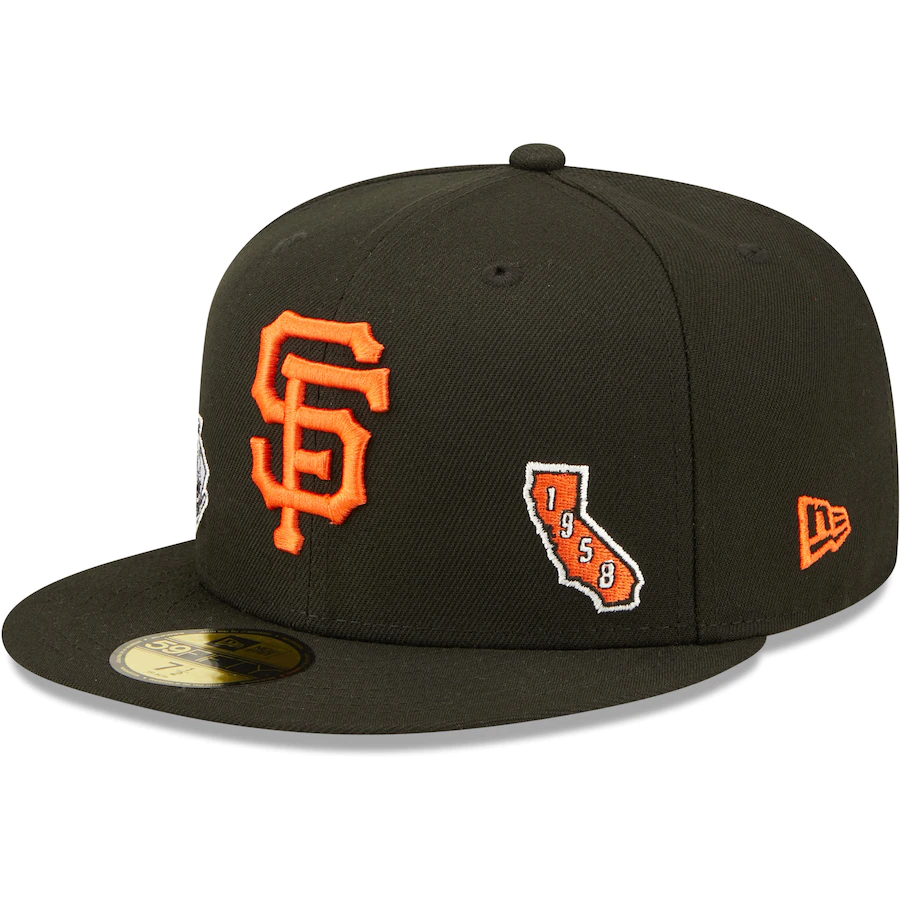 New Era San Francisco Giants Identity 59FIFTY Fitted Hat - Black product image 2, provided for visual reference and product