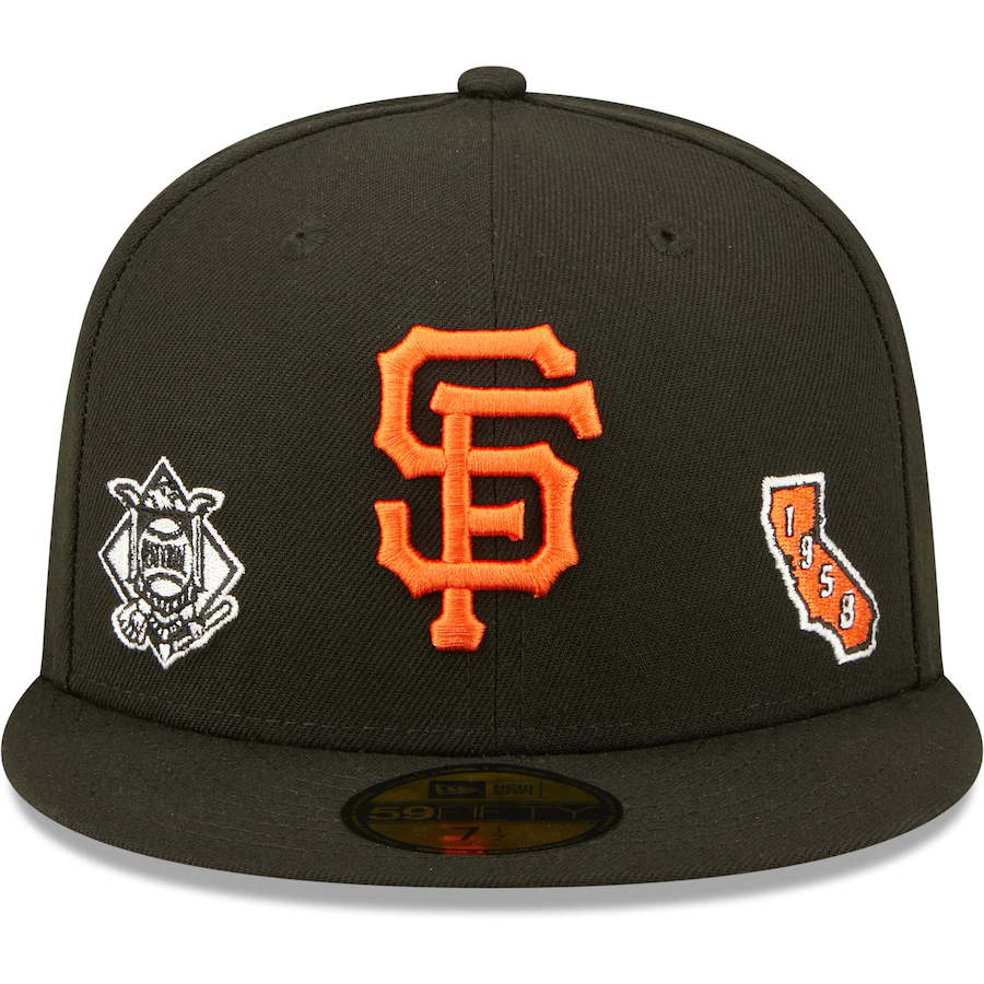 New Era San Francisco Giants Identity 59FIFTY Fitted Hat - Black product image 1, provided for visual reference and product