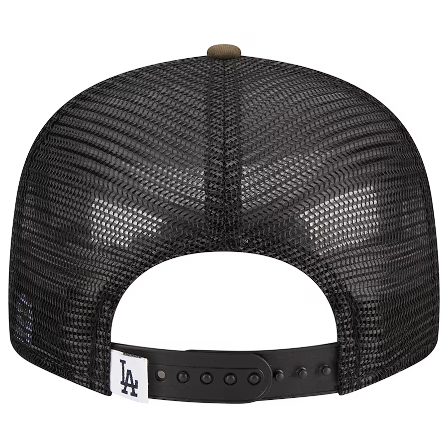 New Era Los Angeles Dodgers Woodland Trucker 9FIFTY Snapback Hat-Camo/Black product image 5, provided for visual reference
