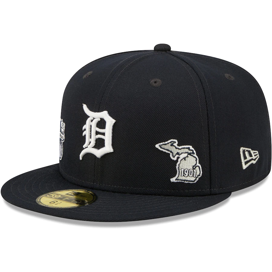 New Era Detroit Tigers Identity 59FIFTY Fitted Hat - Navy product image 2, provided for visual reference and product detail