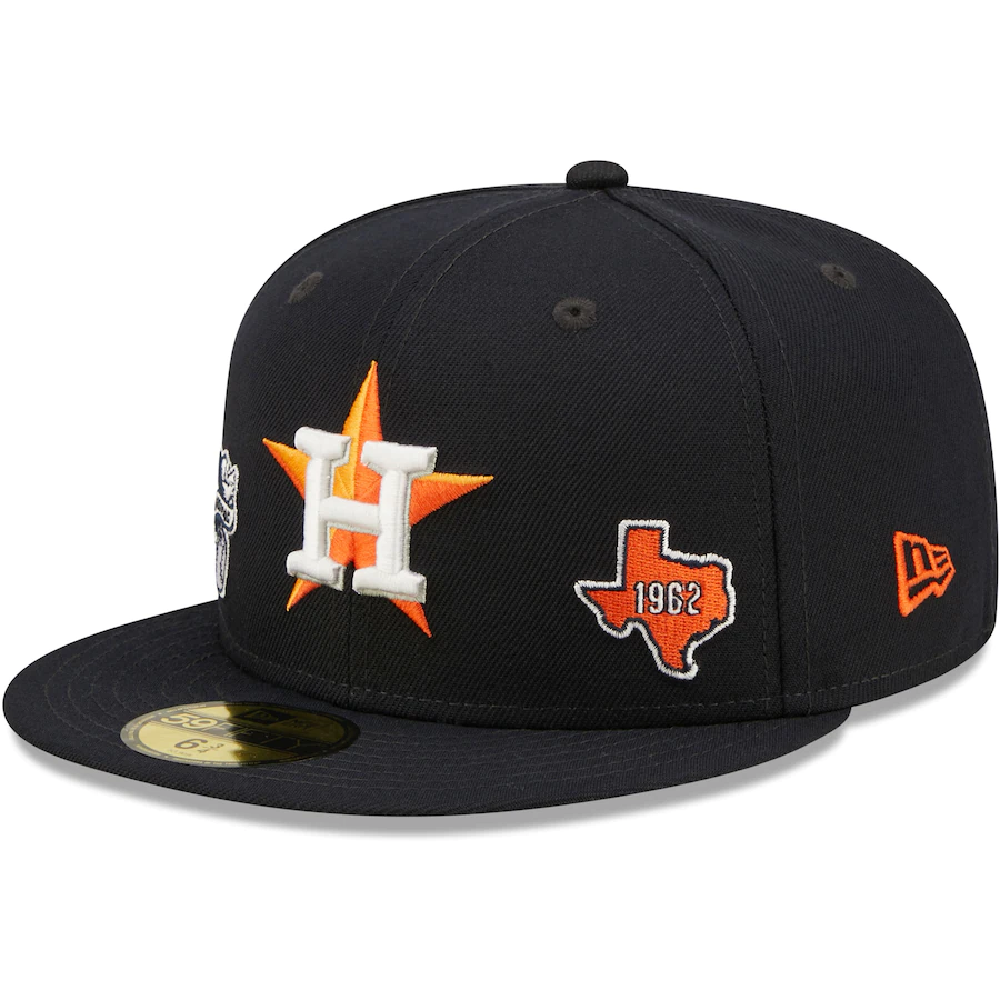 New Era Houston Astros Identity 59FIFTY Fitted Hat - Navy product image 3, provided for visual reference and product detail