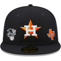 New Era Houston Astros Identity 59FIFTY Fitted Hat - Navy product image 1, provided for visual reference and product detail