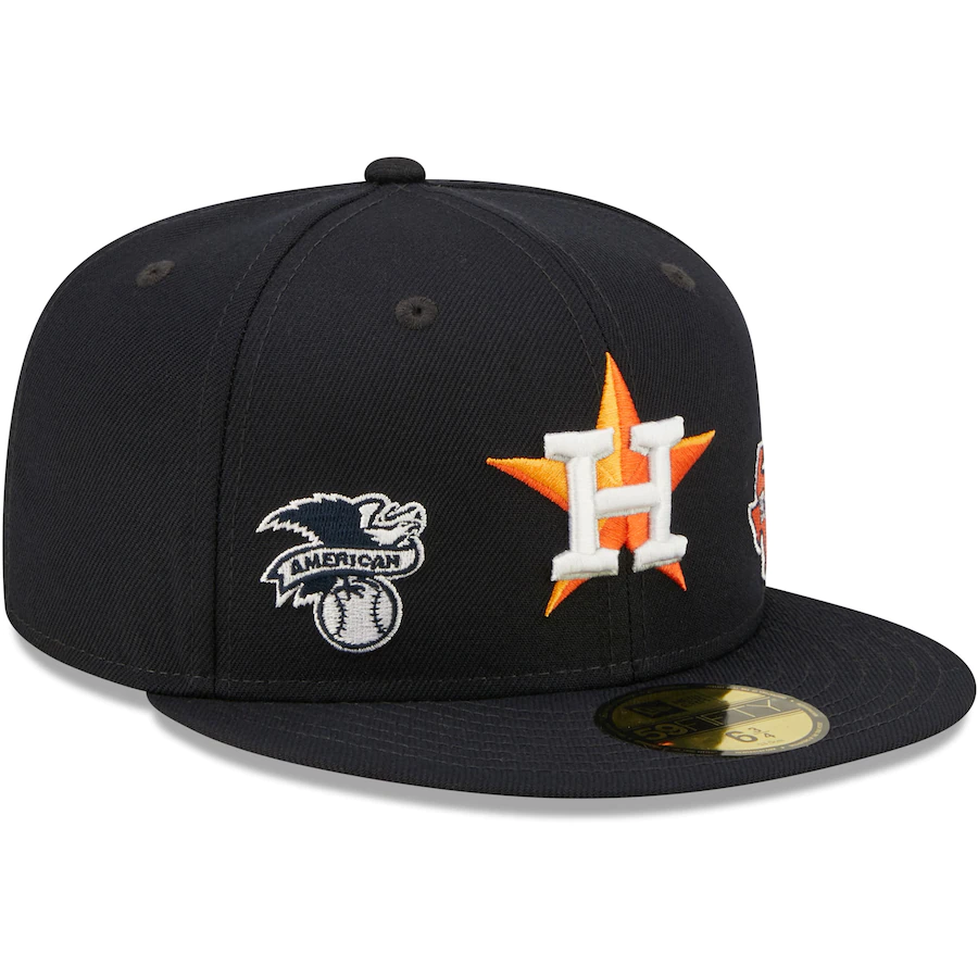 New Era Houston Astros Identity 59FIFTY Fitted Hat - Navy product image 2, provided for visual reference and product detail