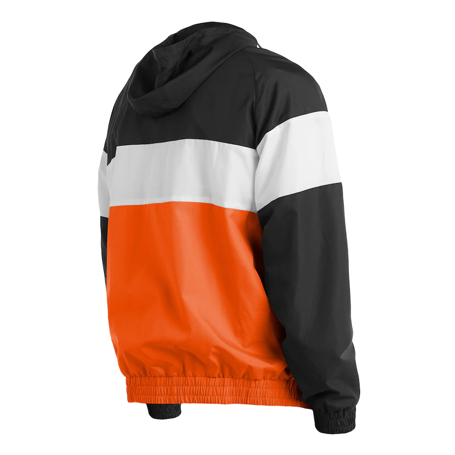 New Era Men San Francisco Giants Raglan Quarter Zip Hoodie-Orange product image 2, provided for visual reference and product
