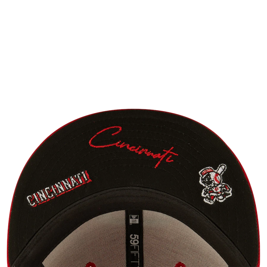 New Era Cincinnati Reds Identity 59FIFTY Fitted Hat - Red product image 5, provided for visual reference and product detail