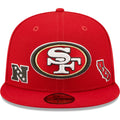 New Era San Francisco 49ers Identity 59Fifty Fitted Hat-Red product image 1, provided for visual reference and product