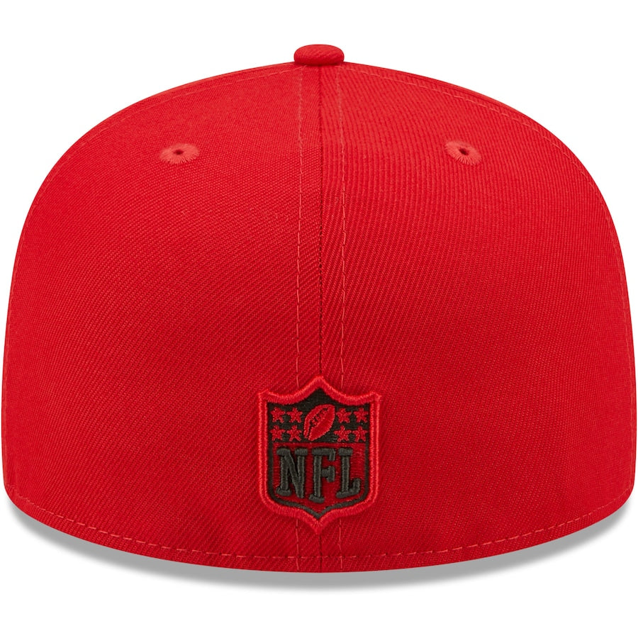 New Era San Francisco 49ers Identity 59Fifty Fitted Hat-Red product image 4, provided for visual reference and product