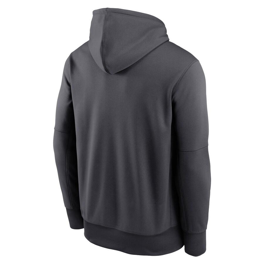 Nike Men Anthracite Los Angeles Dodgers Pattern Logo Performance Pullover Hoodie product image 2, provided for visual