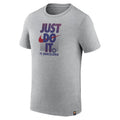 Nike FC Barcelona Just Do It T-Shirt-Heather Grey product image 1, provided for visual reference and product detail review