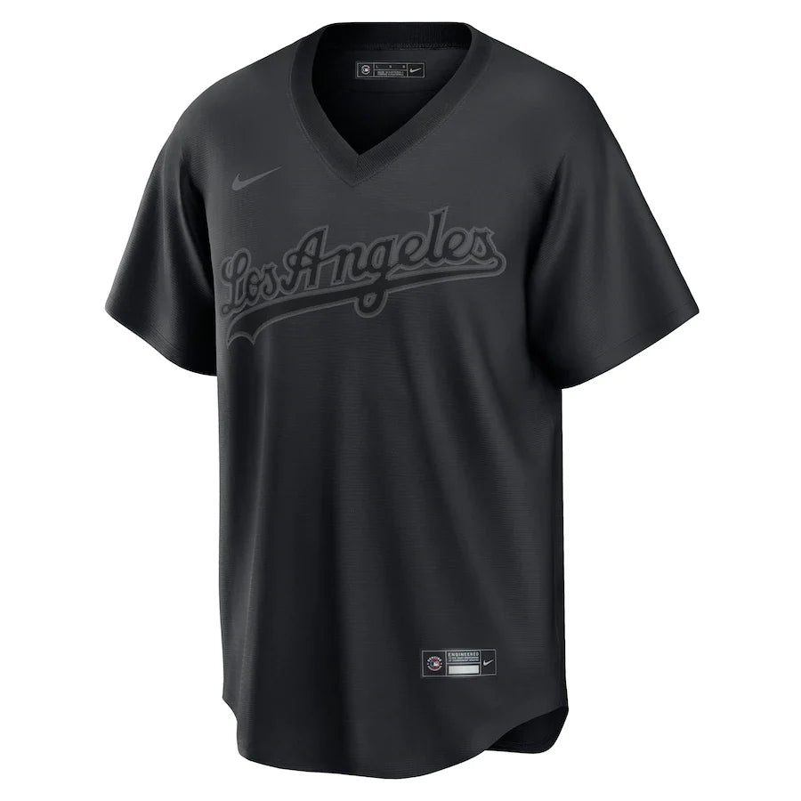 Los Angeles Dodgers Nike Pitch Black Fashion Replica Jersey - Black product image 1, provided for visual reference and