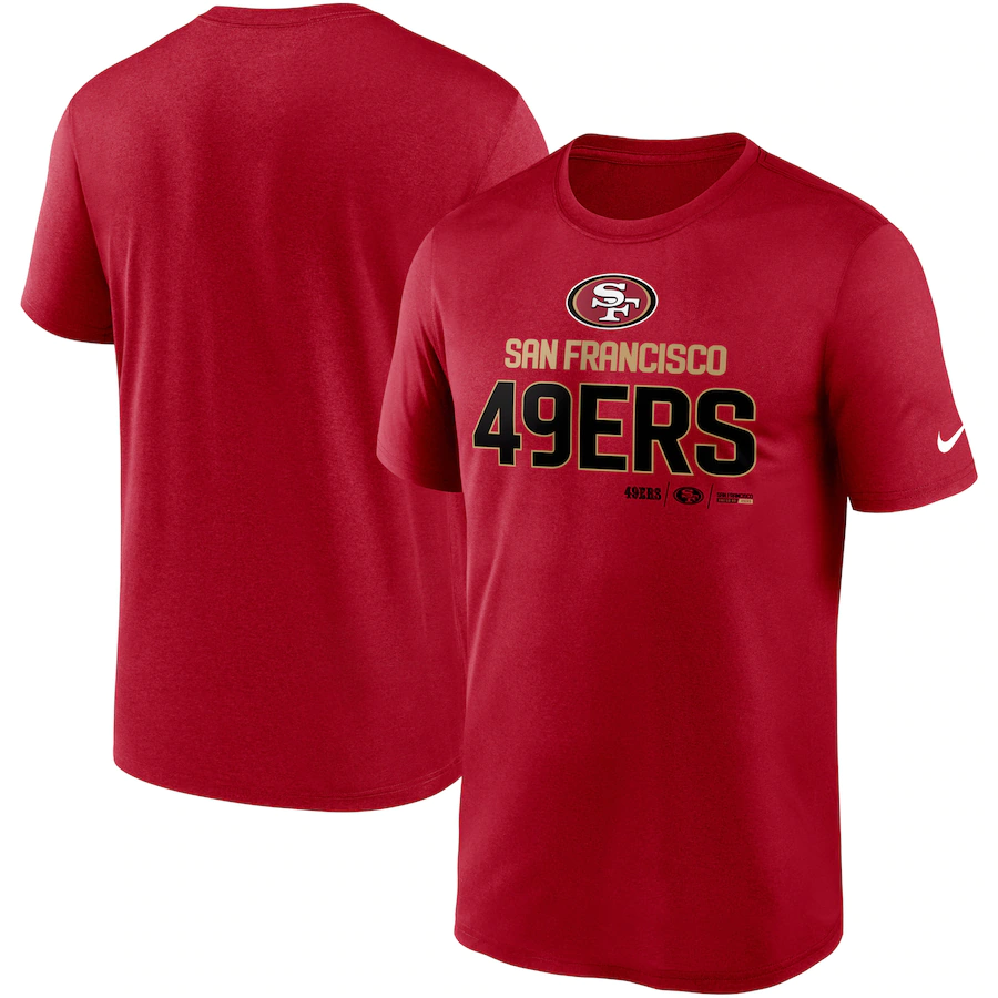 San Francisco 49ers Nike Legend Community Performance T-Shirt - Scarlet product image 3, provided for visual reference and
