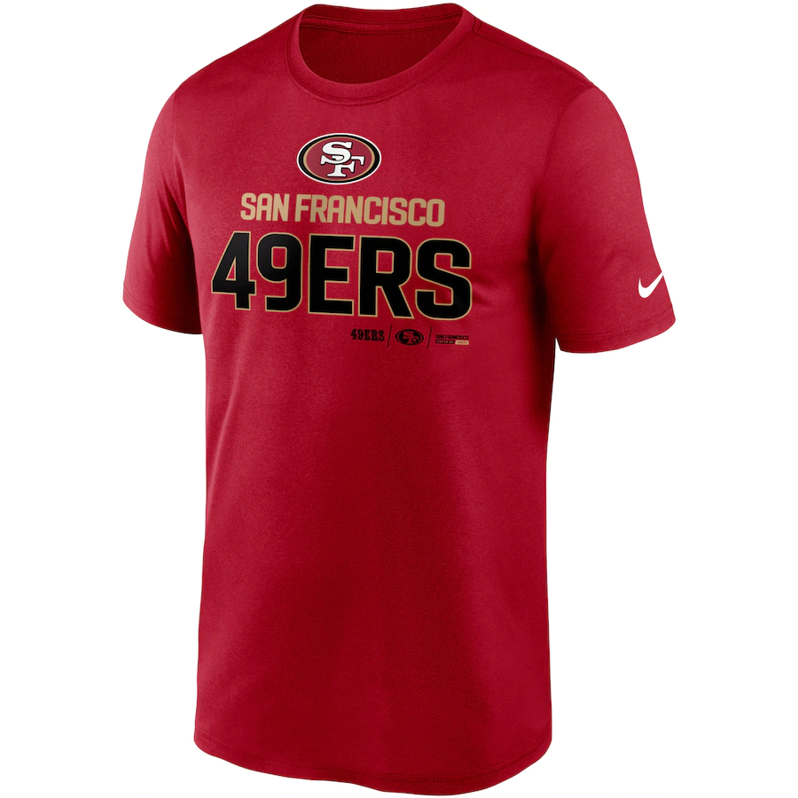 San Francisco 49ers Nike Legend Community Performance T-Shirt - Scarlet product image 1, provided for visual reference and