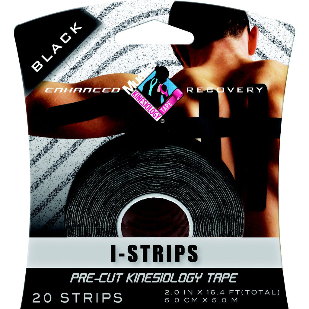 Mueller Pre-Cut Kinesiology Tape-Black product image 1, provided for visual reference and product detail review