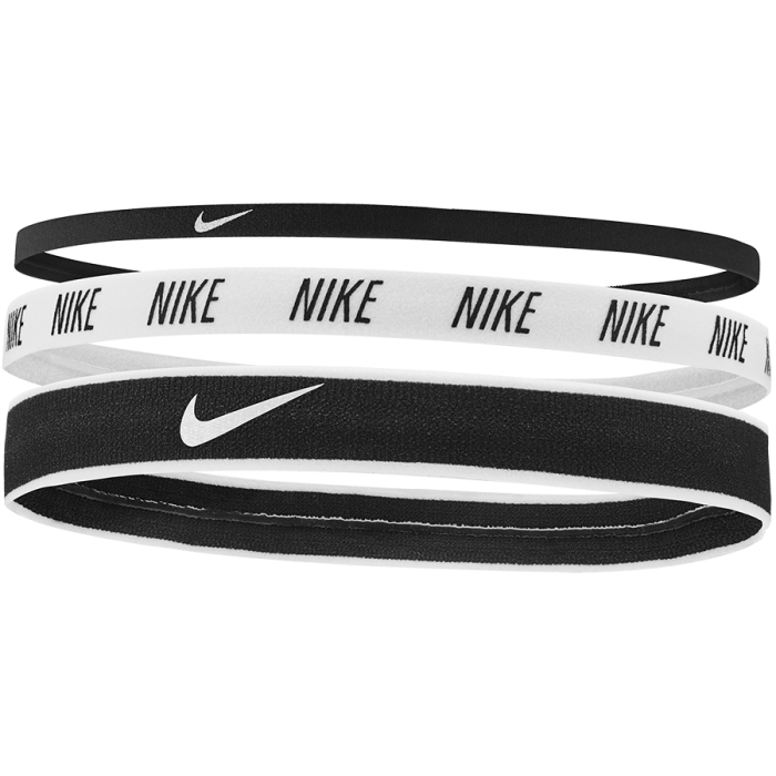 Nike Headbands 3-Pack-Black/White product image 1, provided for visual reference and product detail review