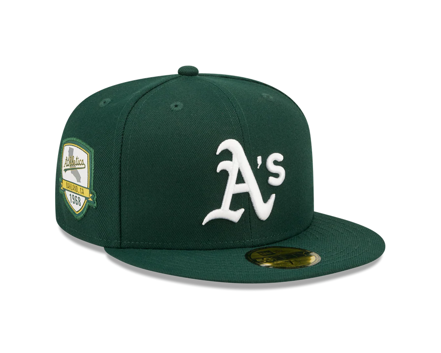 New Era Oakland Athletics Inaugural Season Patch 59Fifty Fitted Hat product image 1, provided for visual reference and