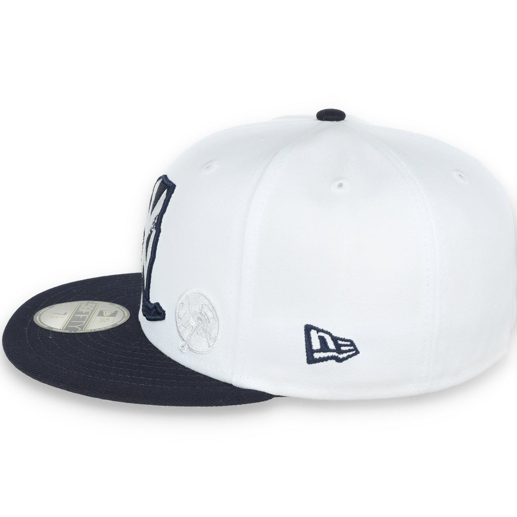 New Era New York Yankees State View E1 59FIFTY-White/Navy product image 4, provided for visual reference and product detail
