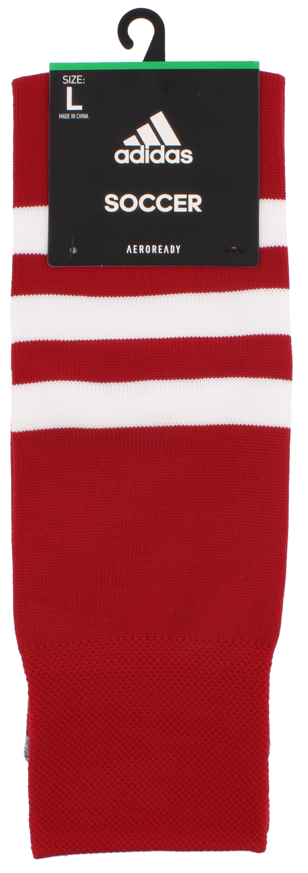 Adidas 3 Stripe Hoop Socks-Red/White product image 7, provided for visual reference and product detail review