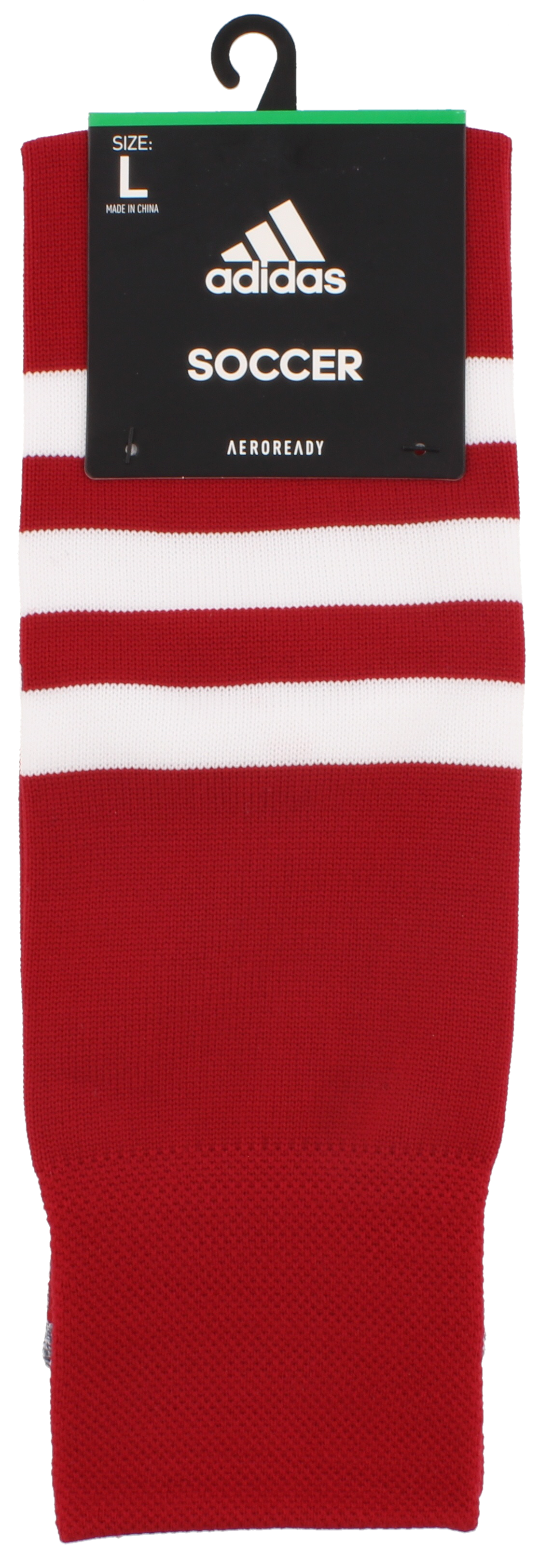Adidas 3 Stripe Hoop Socks-Red/White product image 7, provided for visual reference and product detail review