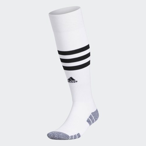 Adidas 3 Stripe Hoop Socks-White/Black product image 1, provided for visual reference and product detail review