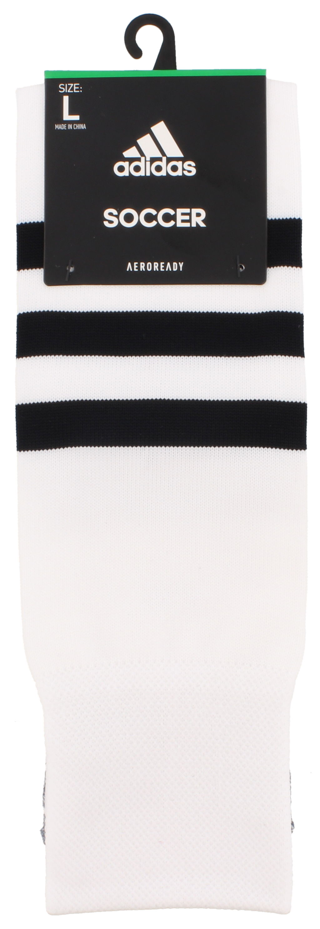 Adidas 3 Stripe Hoop Socks-White/Black product image 6, provided for visual reference and product detail review