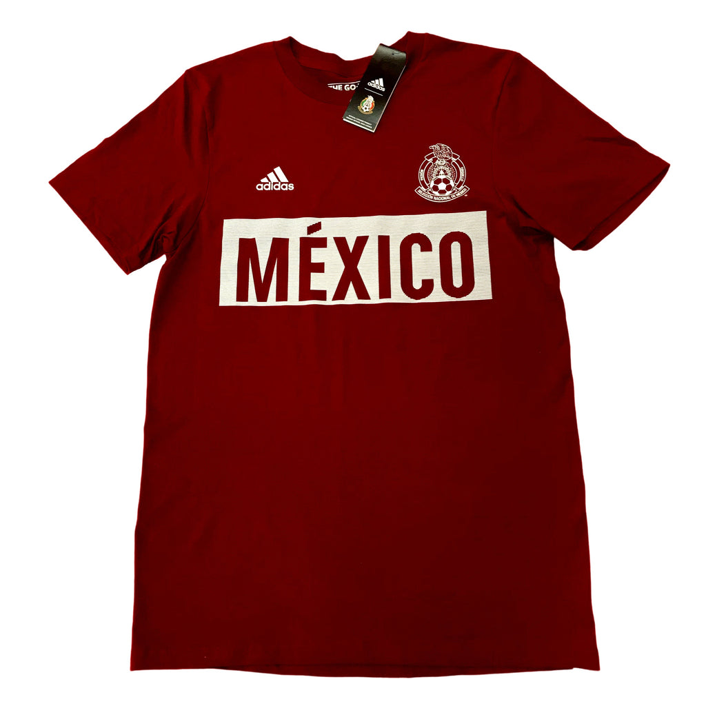 Adidas Mexico Bar T-Shirt (Burgandy) product image 1, provided for visual reference and product detail review