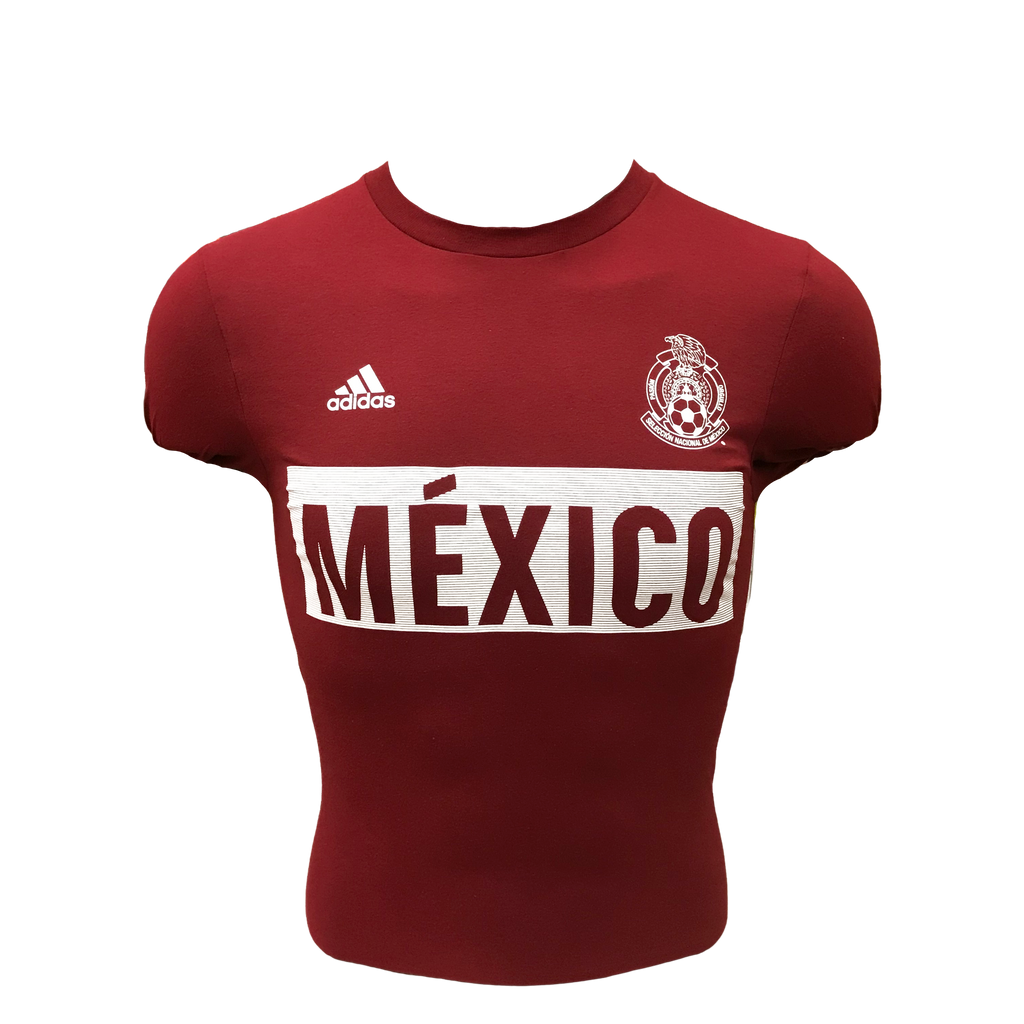 Adidas Mexico Bar T-Shirt (Burgandy) product image 4, provided for visual reference and product detail review