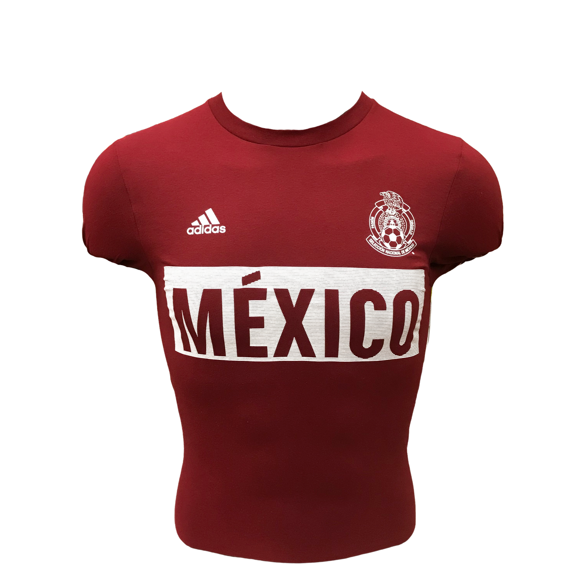 Adidas Mexico Bar T-Shirt (Burgandy) product image 4, provided for visual reference and product detail review