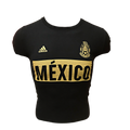 Adidas Mexico Stripes Bar T-Shirt-Black/Gold product image 1, provided for visual reference and product detail review