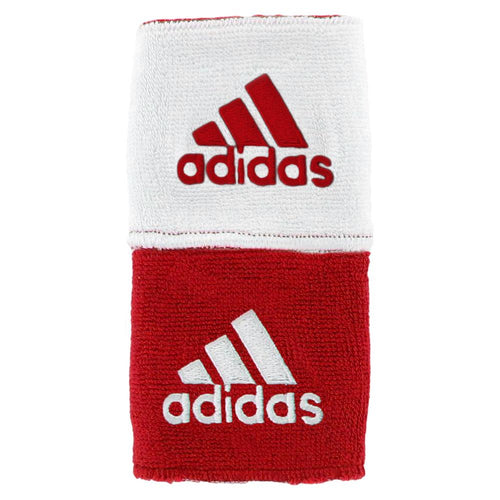 Adidas Climalite Reversible Wristbands - Red/White product image 1, provided for visual reference and product detail review