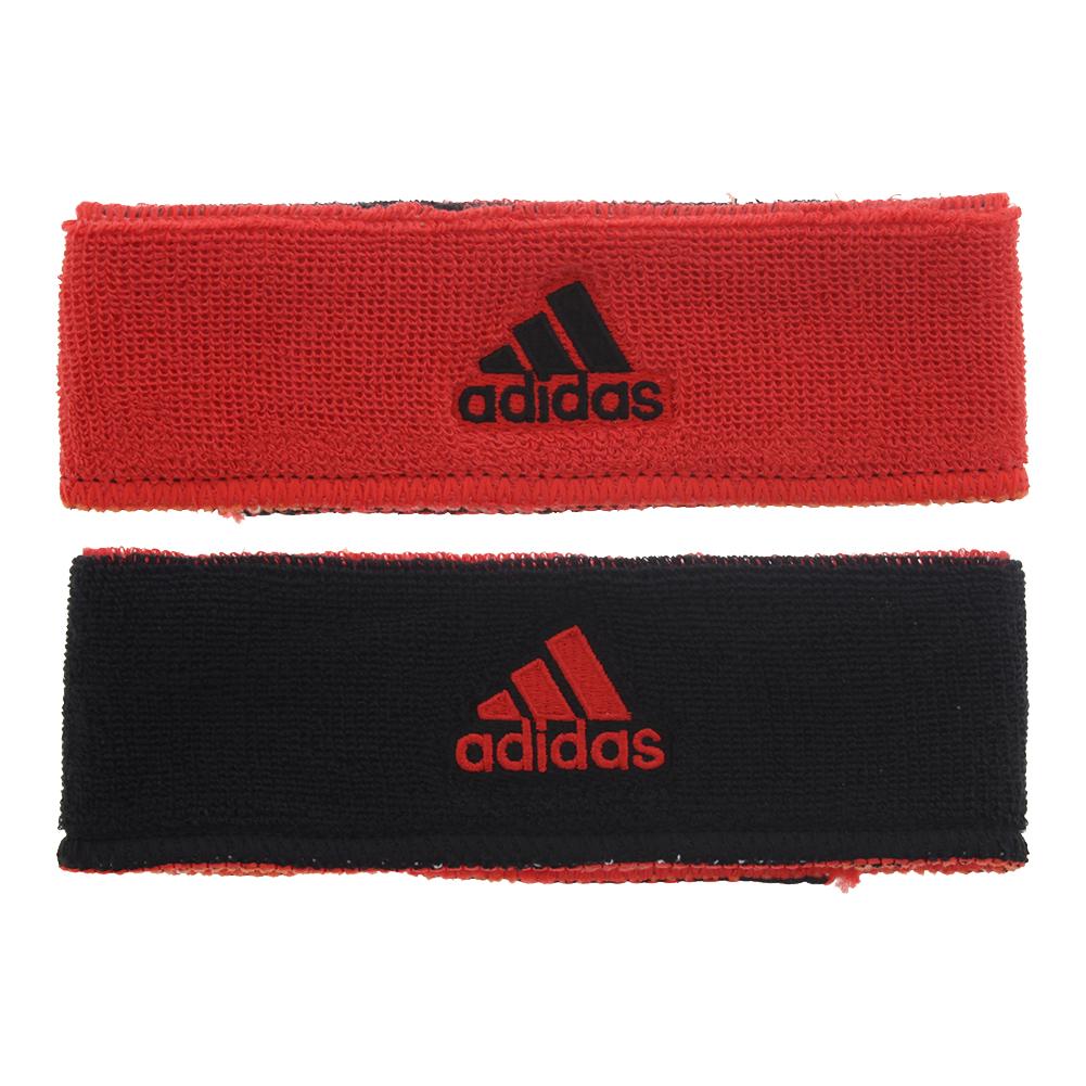 Adidas Reversible HeadBand - Red/Black product image 1, provided for visual reference and product detail review