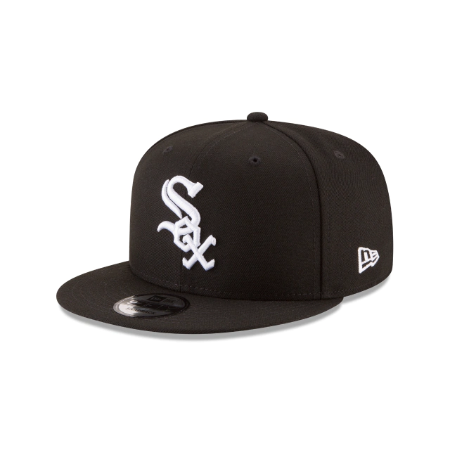 CHICAGO WHITE SOX NEW ERA BASIC COLLECTION Snapback 9FIFTY-BLACK AND WHITE product image 2, provided for visual reference