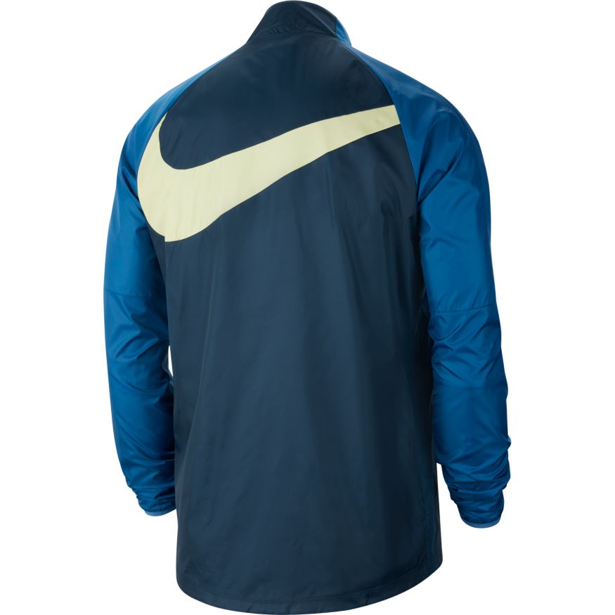 Nike Men Club America Repel Academy Soccer Jacket - Industrial Blue/Lemon Chiffon product image 2, provided for visual
