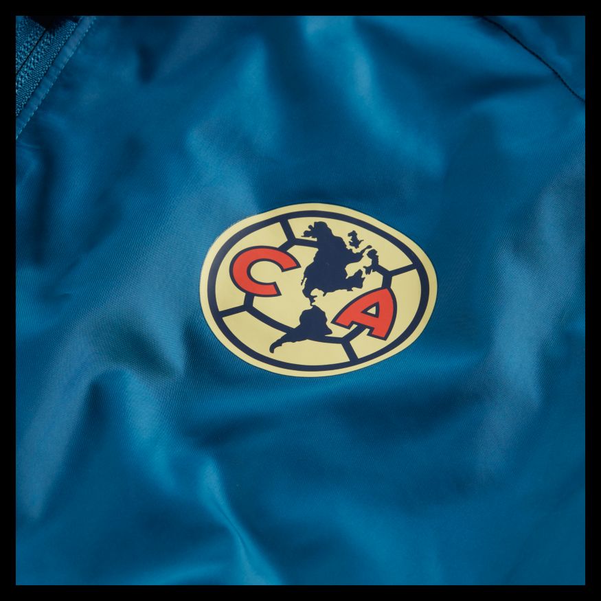 Nike Men Club America Repel Academy Soccer Jacket - Industrial Blue/Lemon Chiffon product image 3, provided for visual