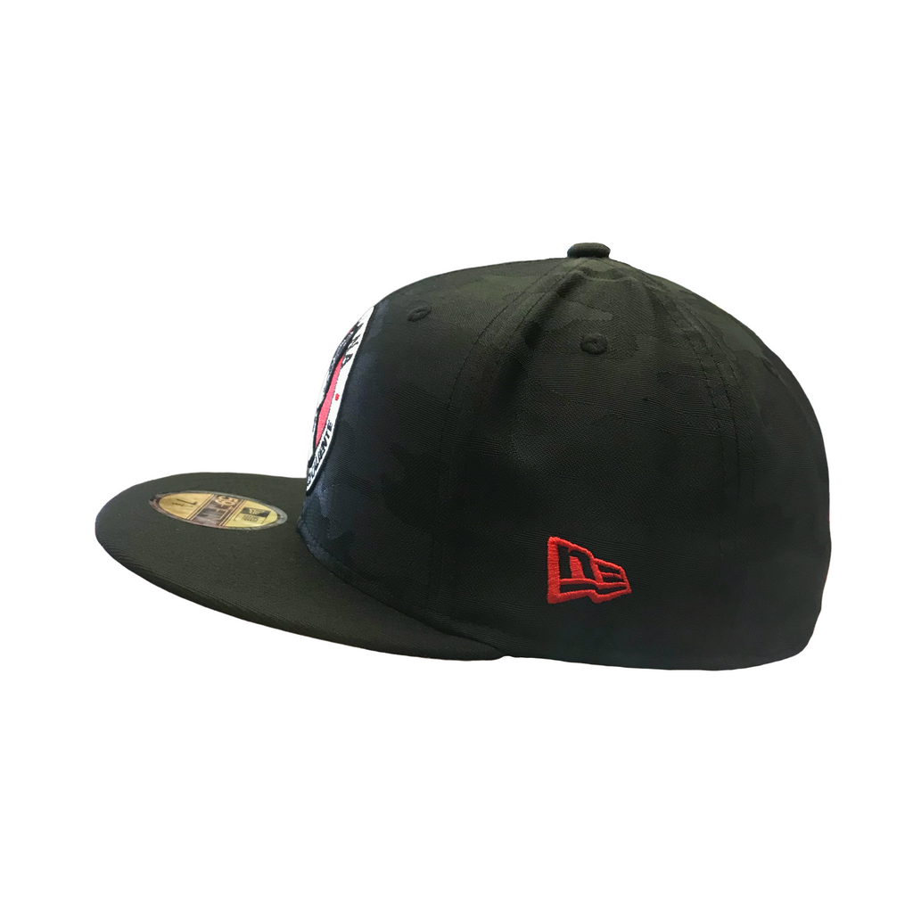 Club Tijuana Xolos New Era Official Liga Mx Camo 59Fifty Fitted Hat-Black product image 3, provided for visual reference and