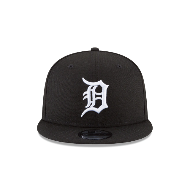 DETROIT TIGERS NEW ERA BASIC COLLECTION Snapback 9FIFTY-BLACK AND WHITE product image 2, provided for visual reference and