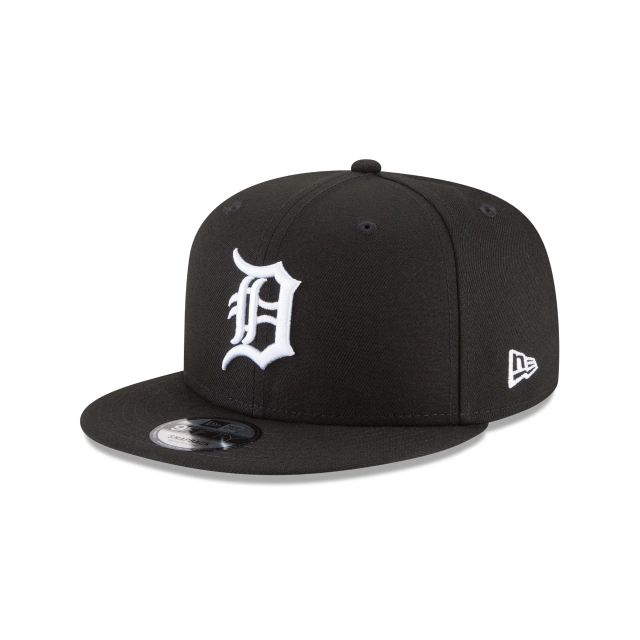 DETROIT TIGERS NEW ERA BASIC COLLECTION Snapback 9FIFTY-BLACK AND WHITE product image 1, provided for visual reference and