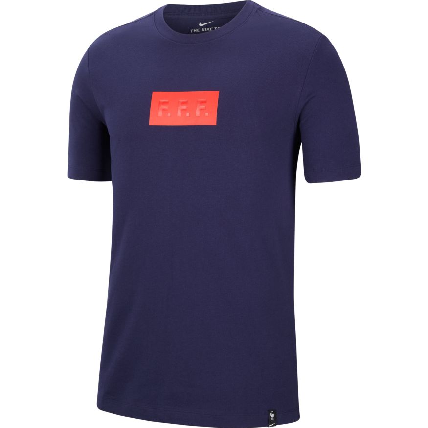 Nike Men France Travel T-Shirt - NAVY product image 1, provided for visual reference and product detail review