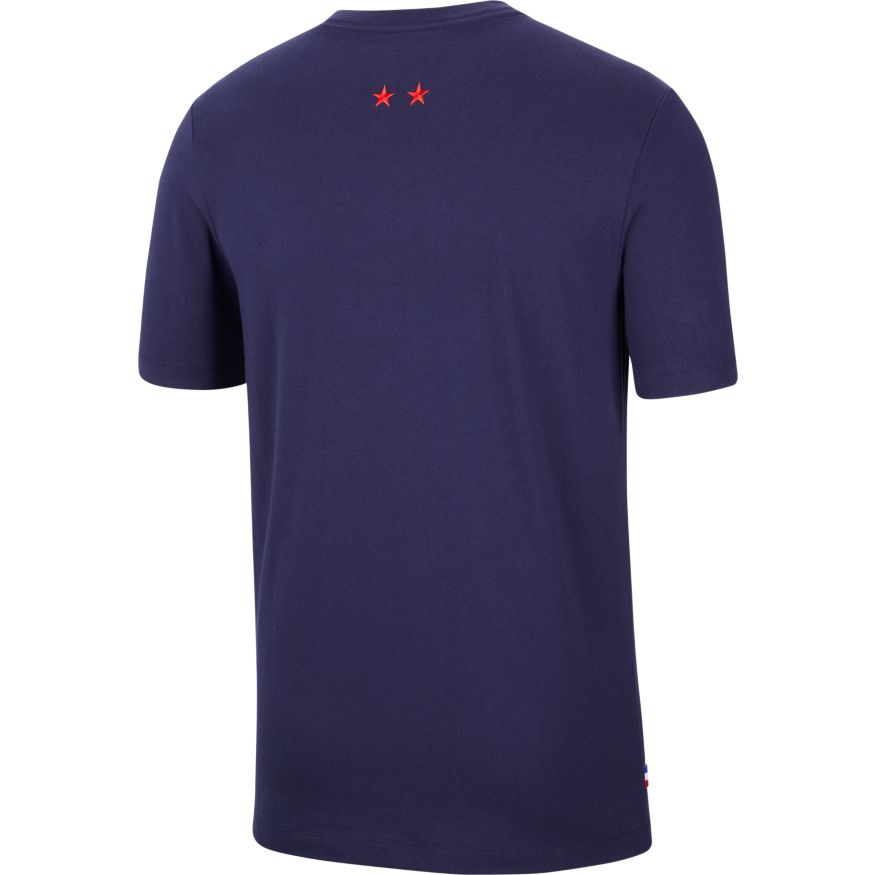 Nike Men France Travel T-Shirt - NAVY product image 2, provided for visual reference and product detail review